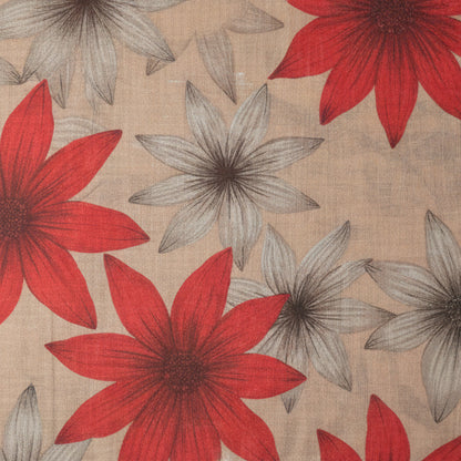Red Floral Scarves