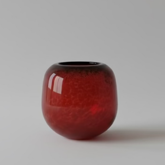 Deep Red Glass Vase