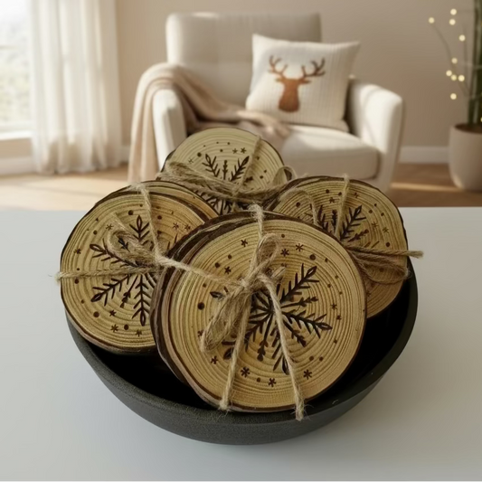 Forced Creations Snowflake Coasters