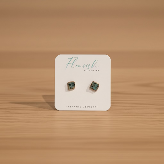 Flourish Stonewear Rectangle Studs