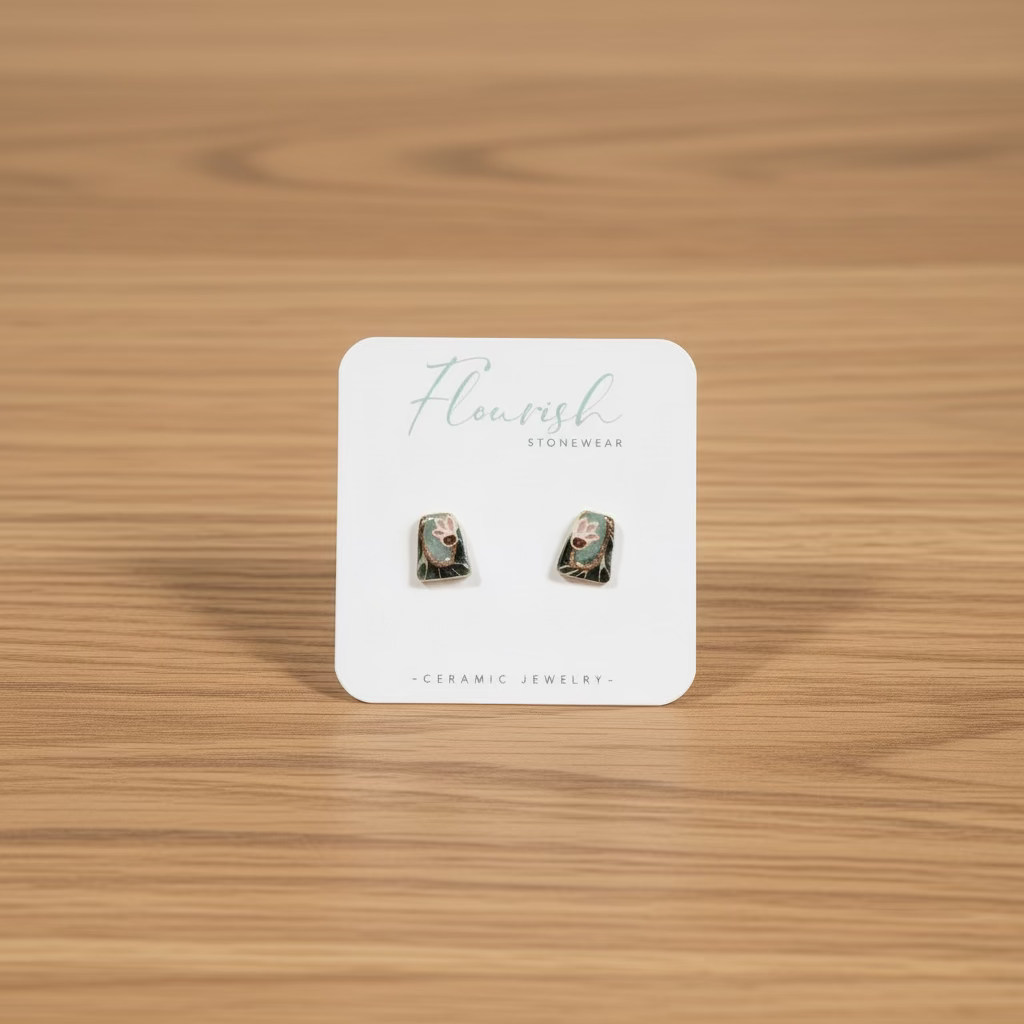 Flourish Stonewear Rectangle Studs