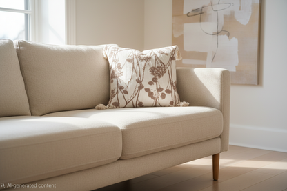 Brown Meadow Tasseled Cushion