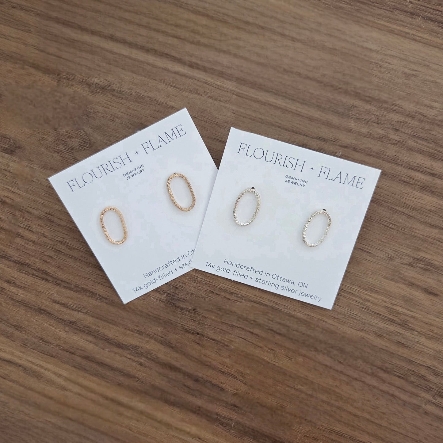 Aurora Oval Stud Earrings