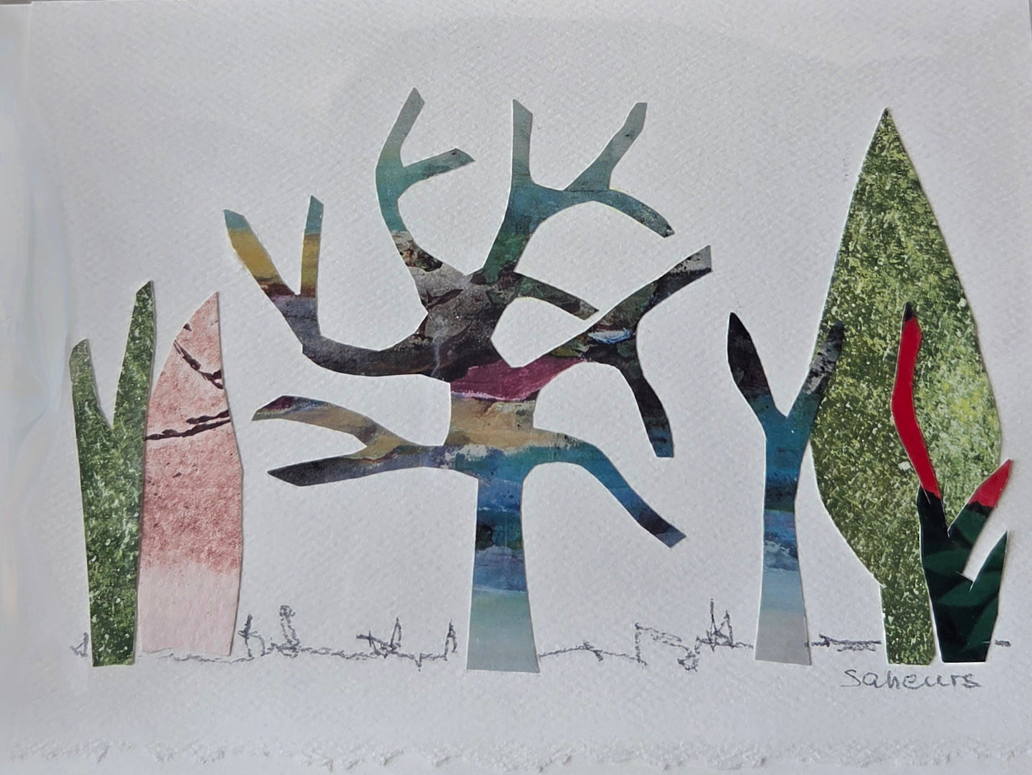 Abstract Forest Art Cards