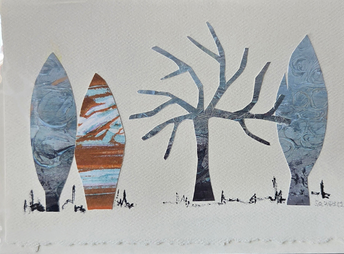 Abstract Forest Art Cards