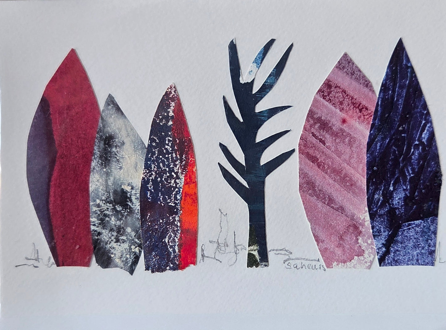 Abstract Forest Art Cards