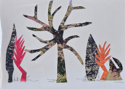 Abstract Forest Art Cards