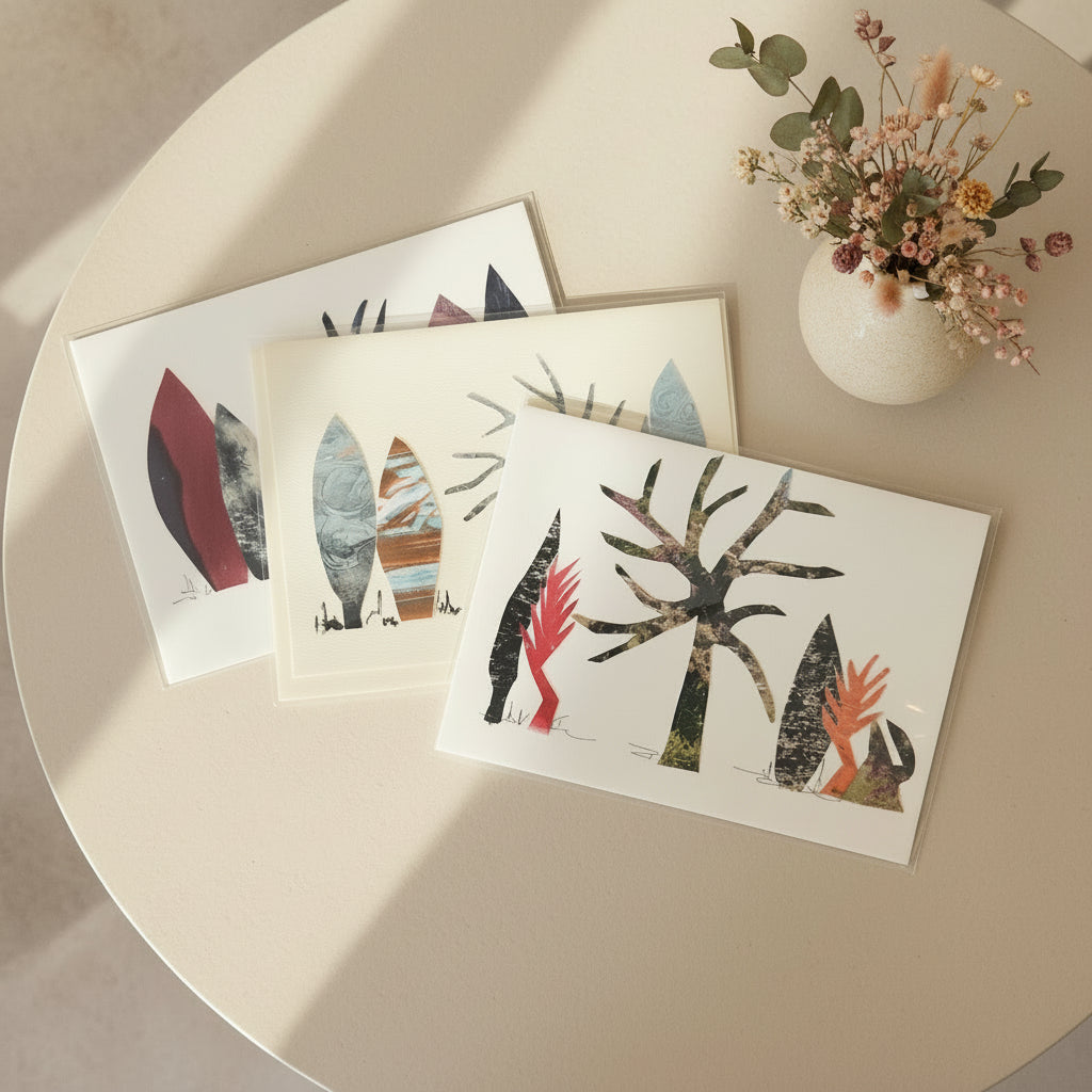 Abstract Forest Art Cards