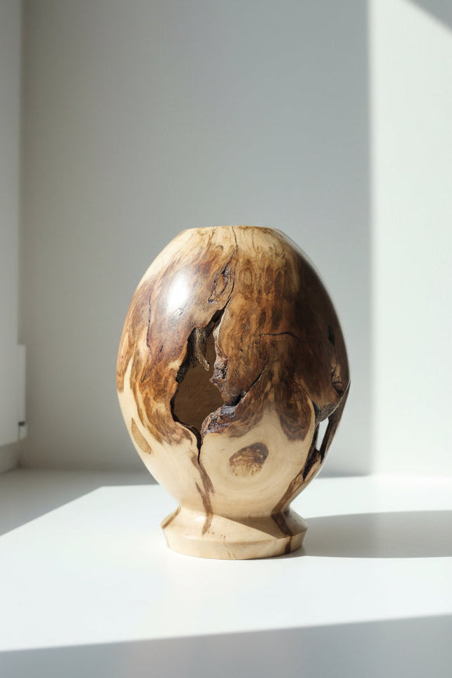 Maple Burl Hollow Vase