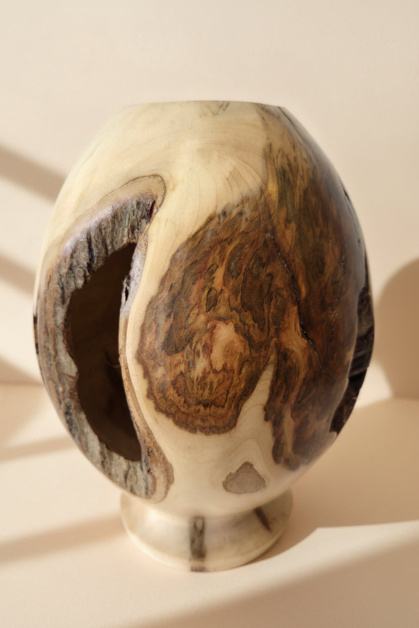 Maple Burl Hollow Vase