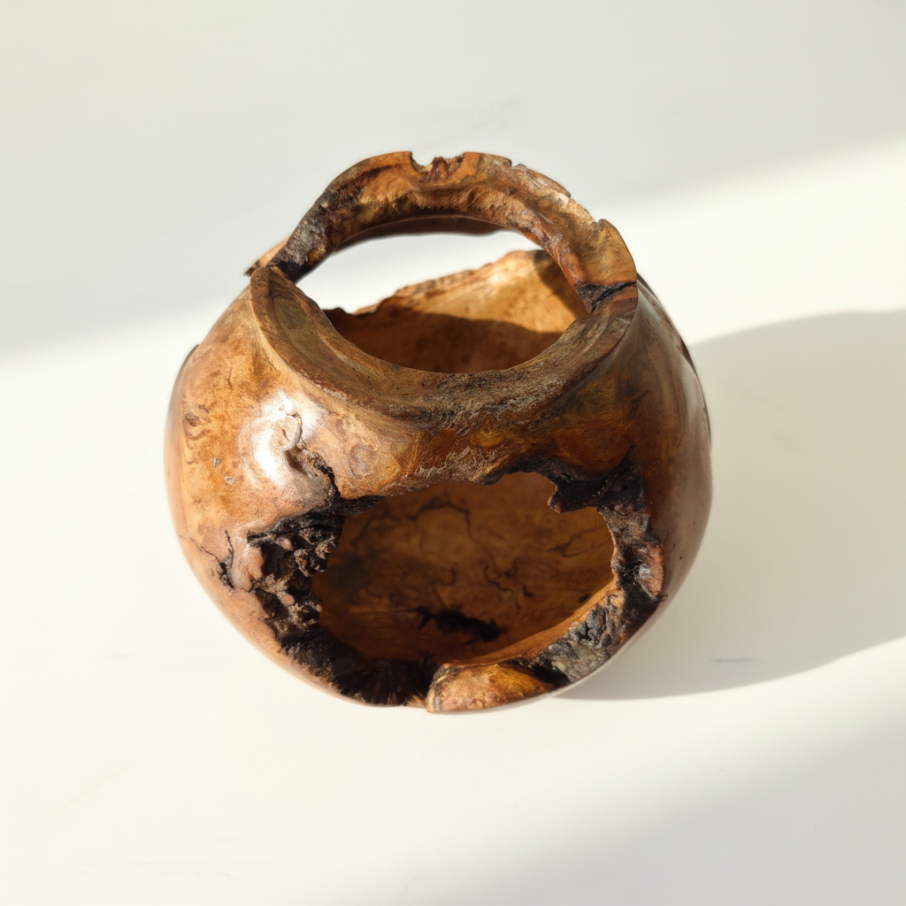 Cherry Burl Hollow Vase