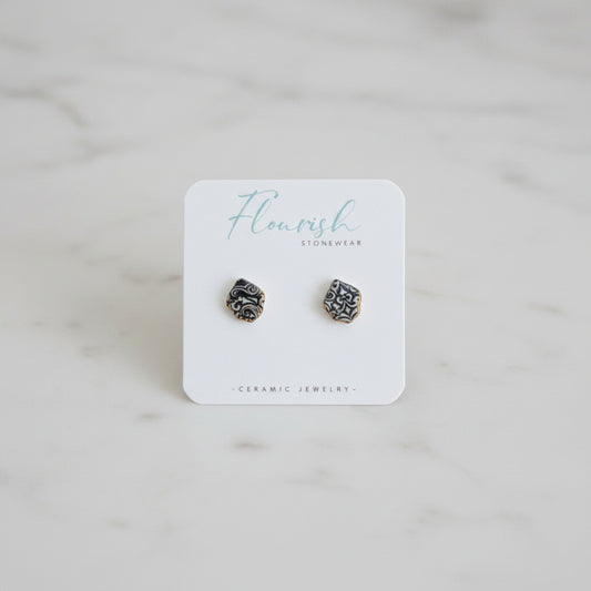 Flourish Stonewear Navy Mosaic Earrings