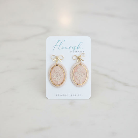 Flourish Stonewear Pink Rose Earring