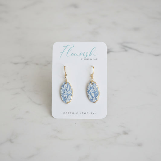 Flourish Stonewear Floral Blue Dangle