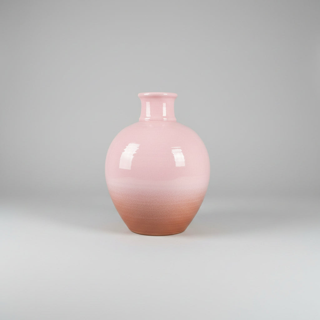Two Toned Pink Rounded Vase