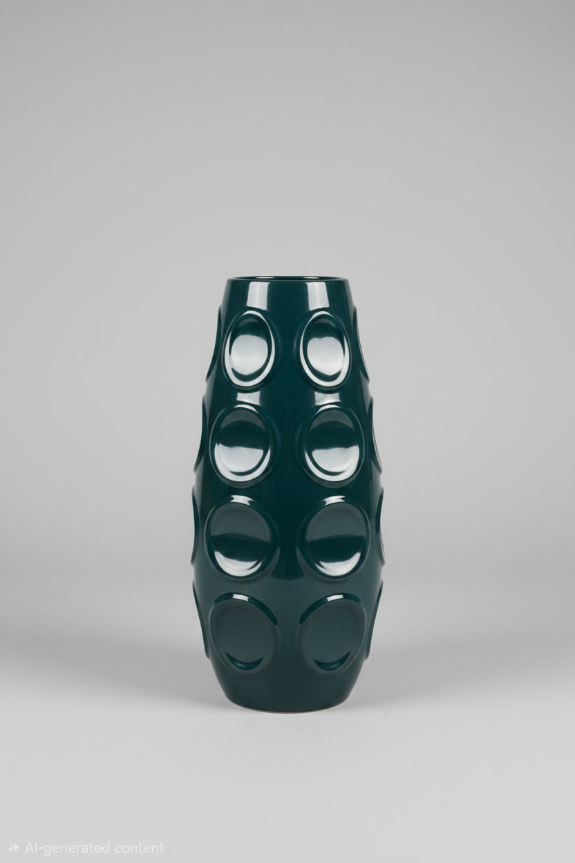 Deep Green Texture Vase