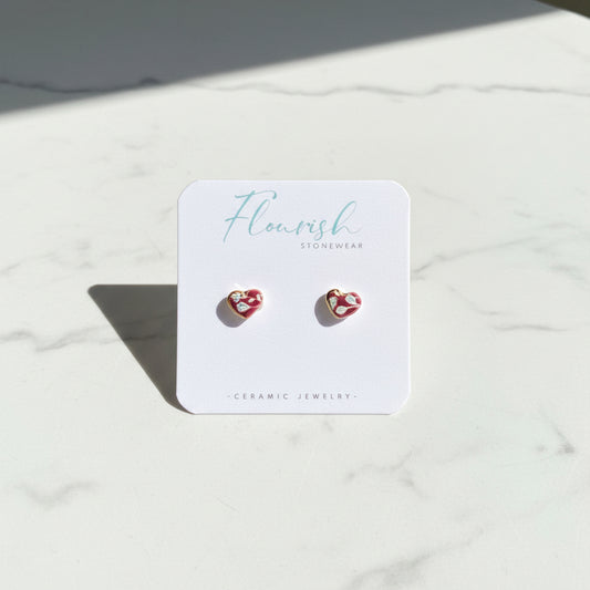 Flourish Stonewear Small Heart Studs