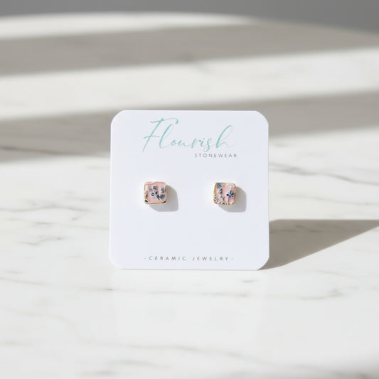 Flourish Stonewear Square Studs