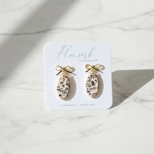 Flourish Stonewear Cream Dangles