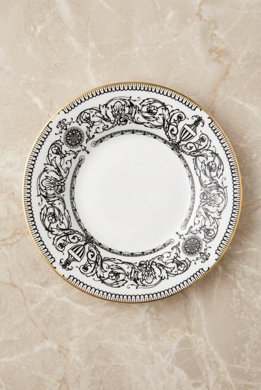Gold and Black Patterned Dish