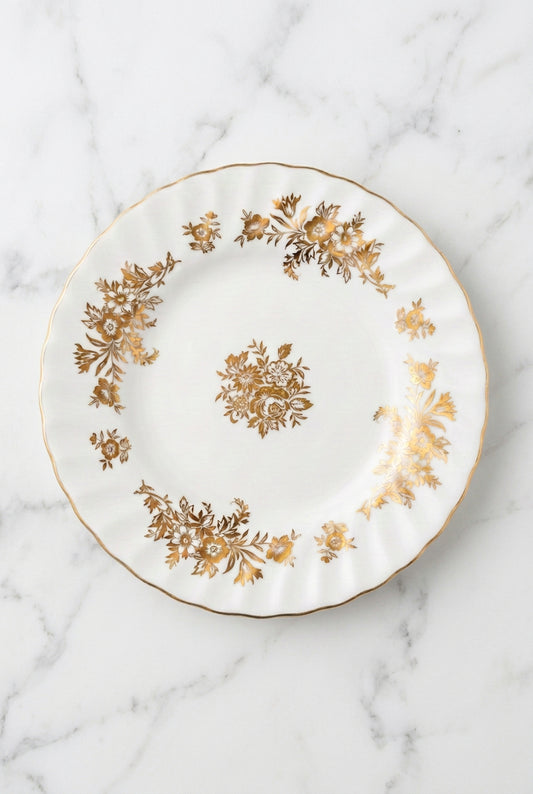 Golden Floral Dish