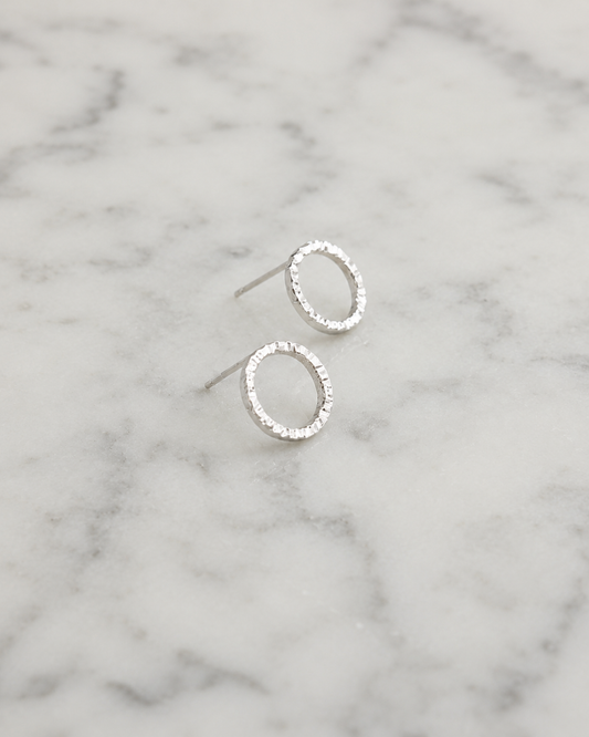 Small Circle Stud Earrings