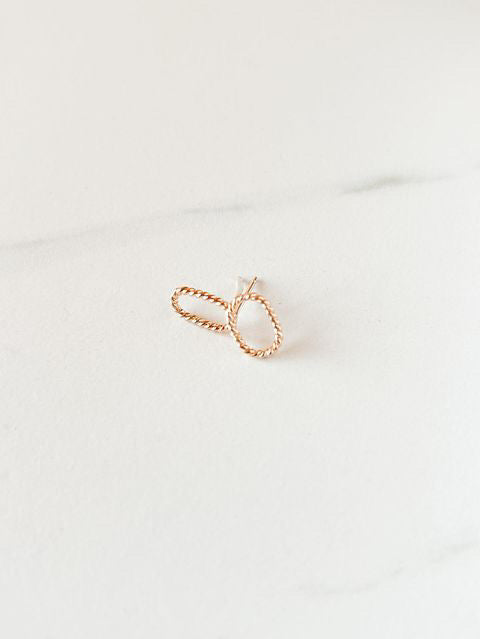 Twisted Gold Stud