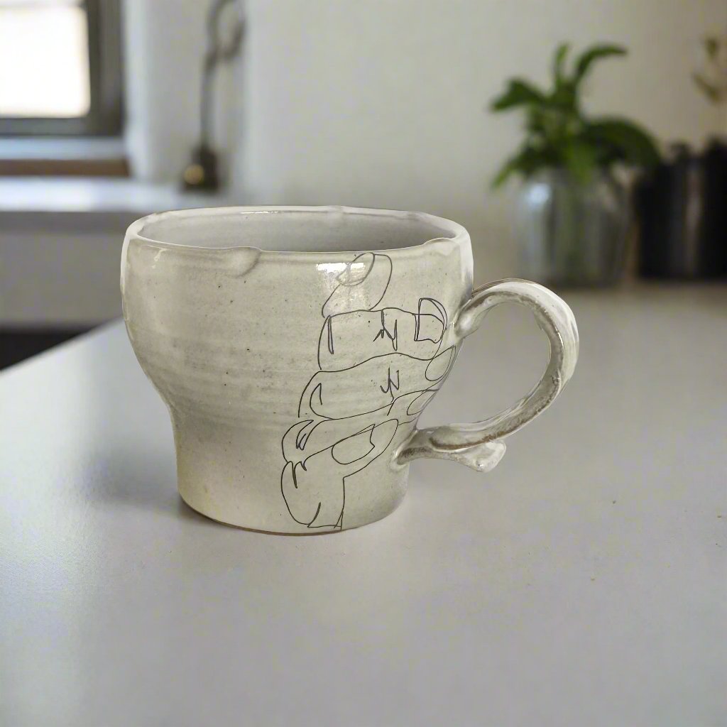 Ceramic Hand Motif Mugs