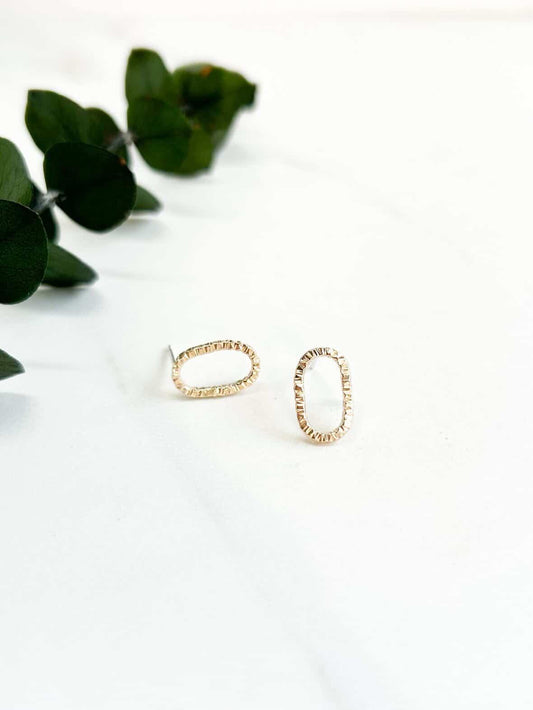 Goldfilled Small Oval Stud