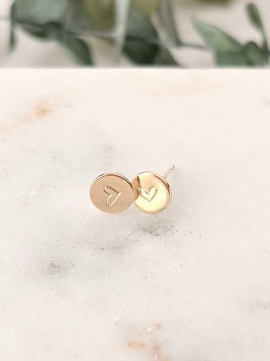 Goldfilled Heart Stud Earrings