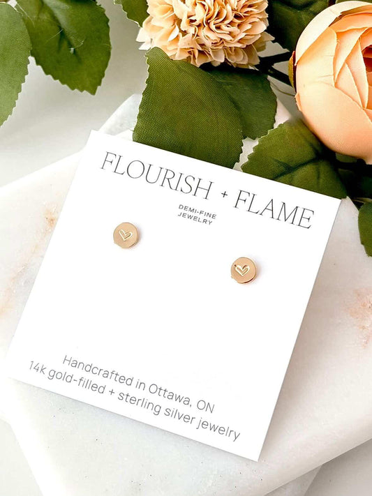 Goldfilled Heart Stud Earrings