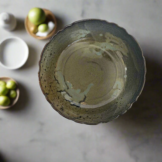 Olive Green Ceramic Bowl
