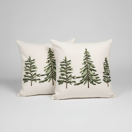 Embroidered Tree Pillow