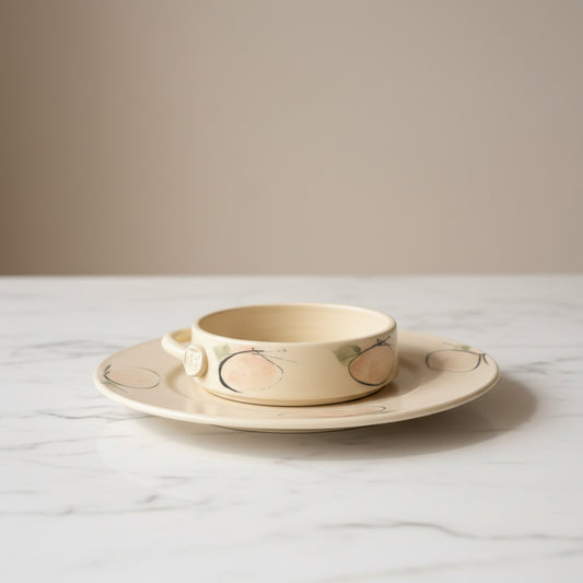 Peach Ceramic Serving Platter