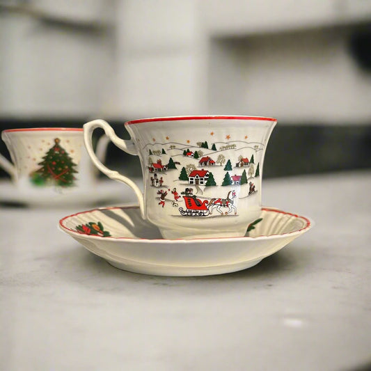 Christmas Tree Teacup Candle