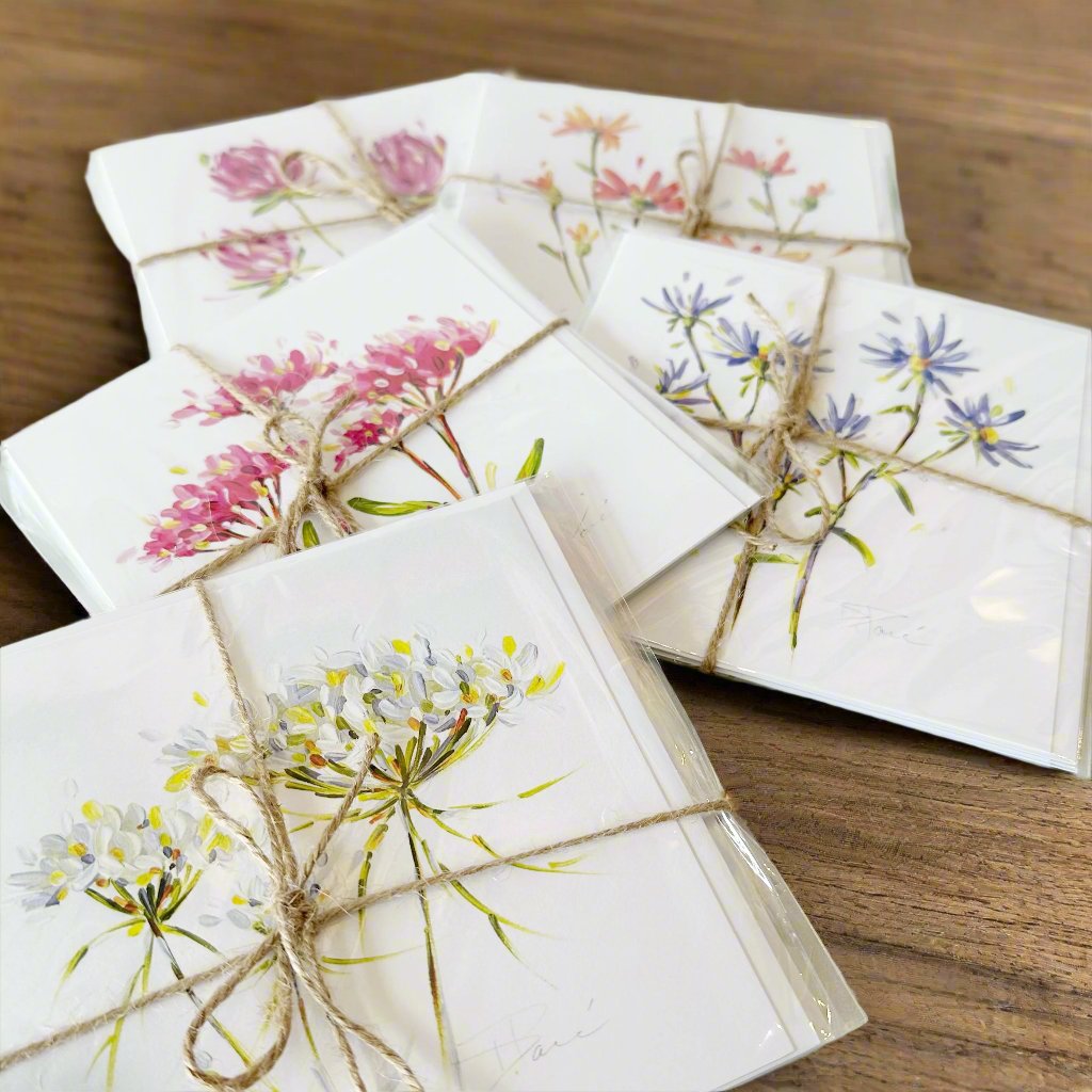 Floral Art Cards Pack of Three