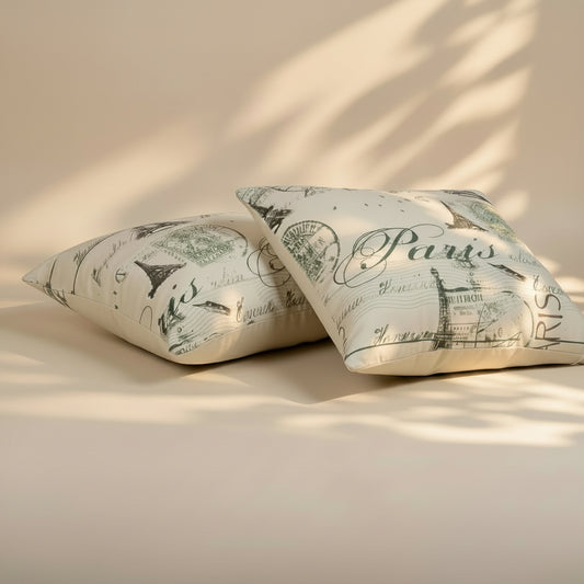 Two pillows with paris motifs. 