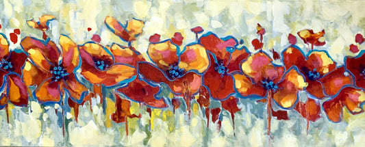 Poppies in a Row