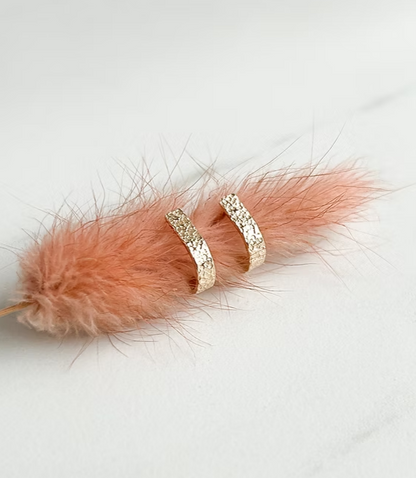 Huggie Textured Stud Earring