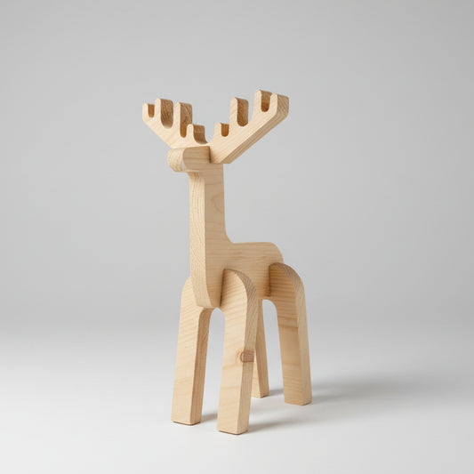 Forced Creations Wooden Reindeers