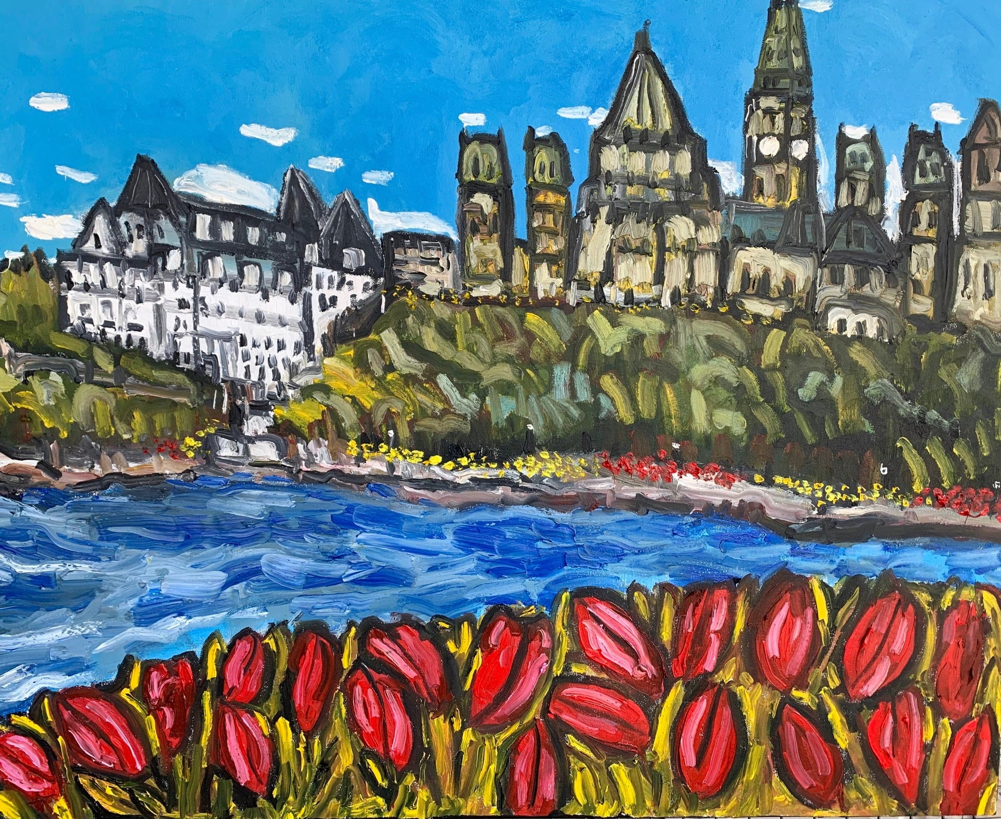 Tulips from across the River