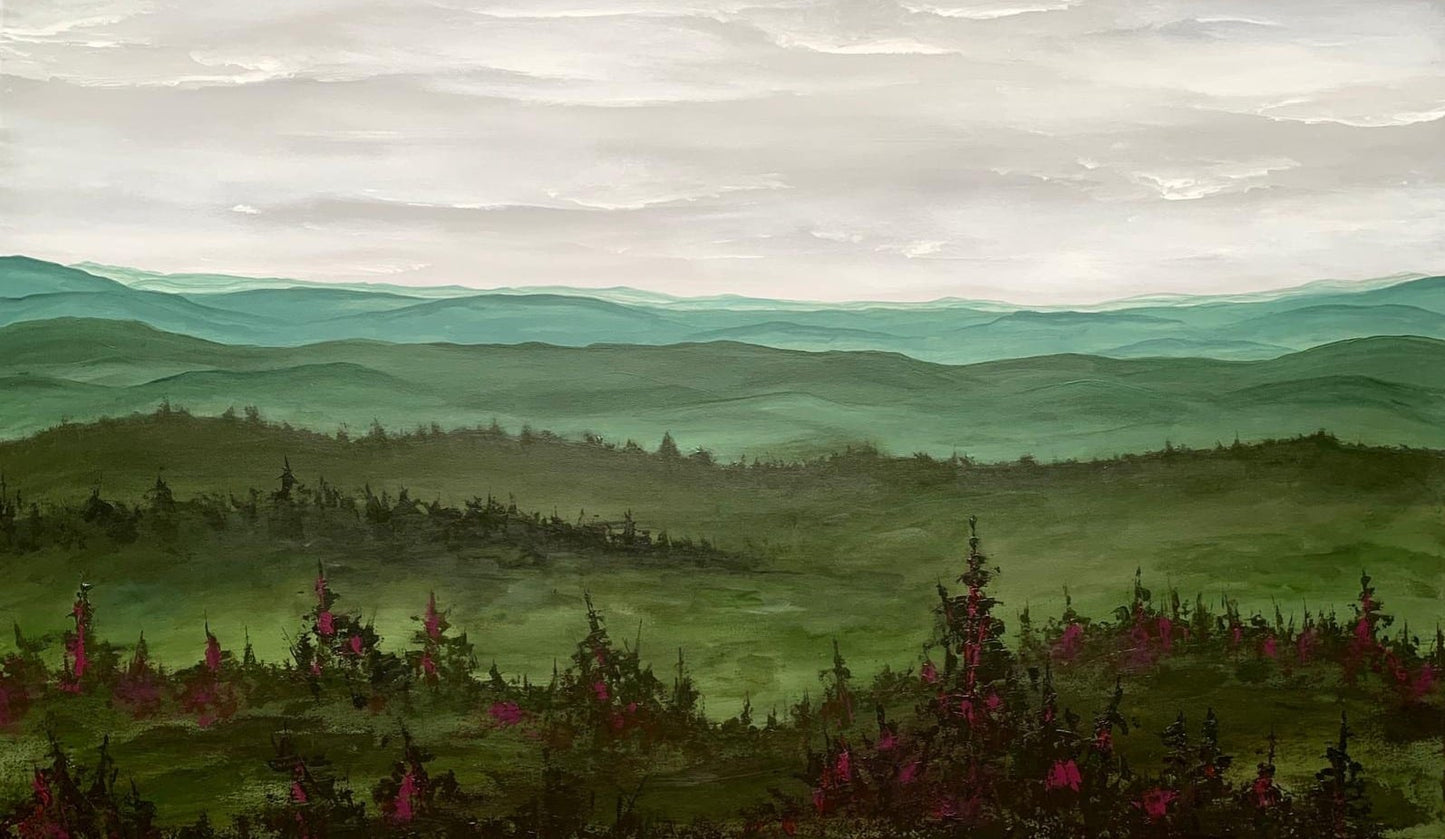 Acrylic artwork titled Those Soothing Mountains