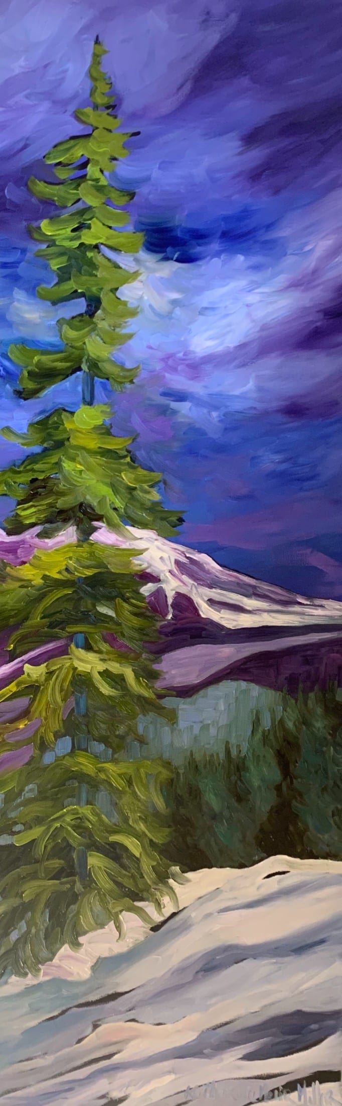 oil artwork titled Taking in the View