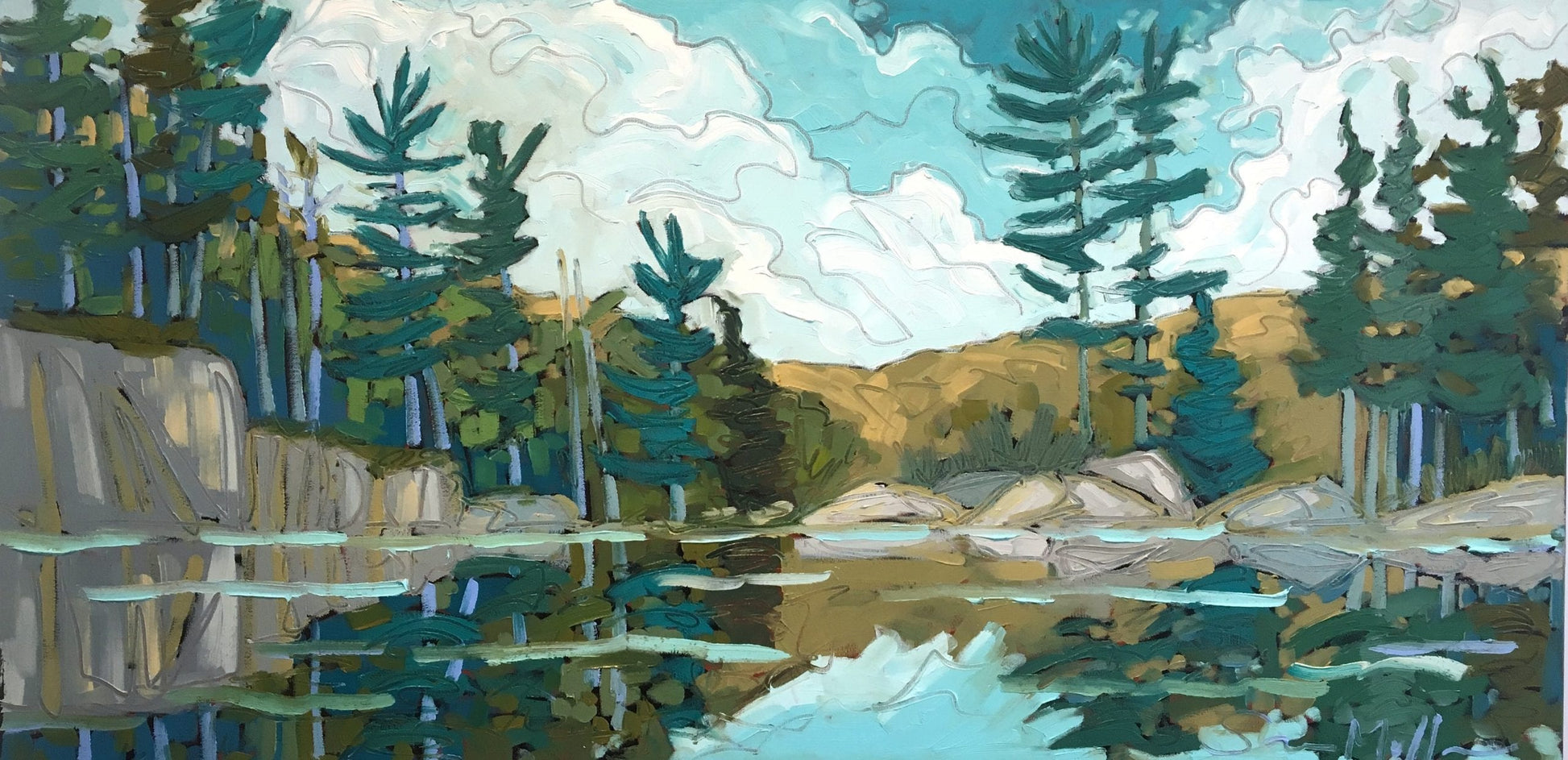 Oil artwork titled Algonquin Reflections
