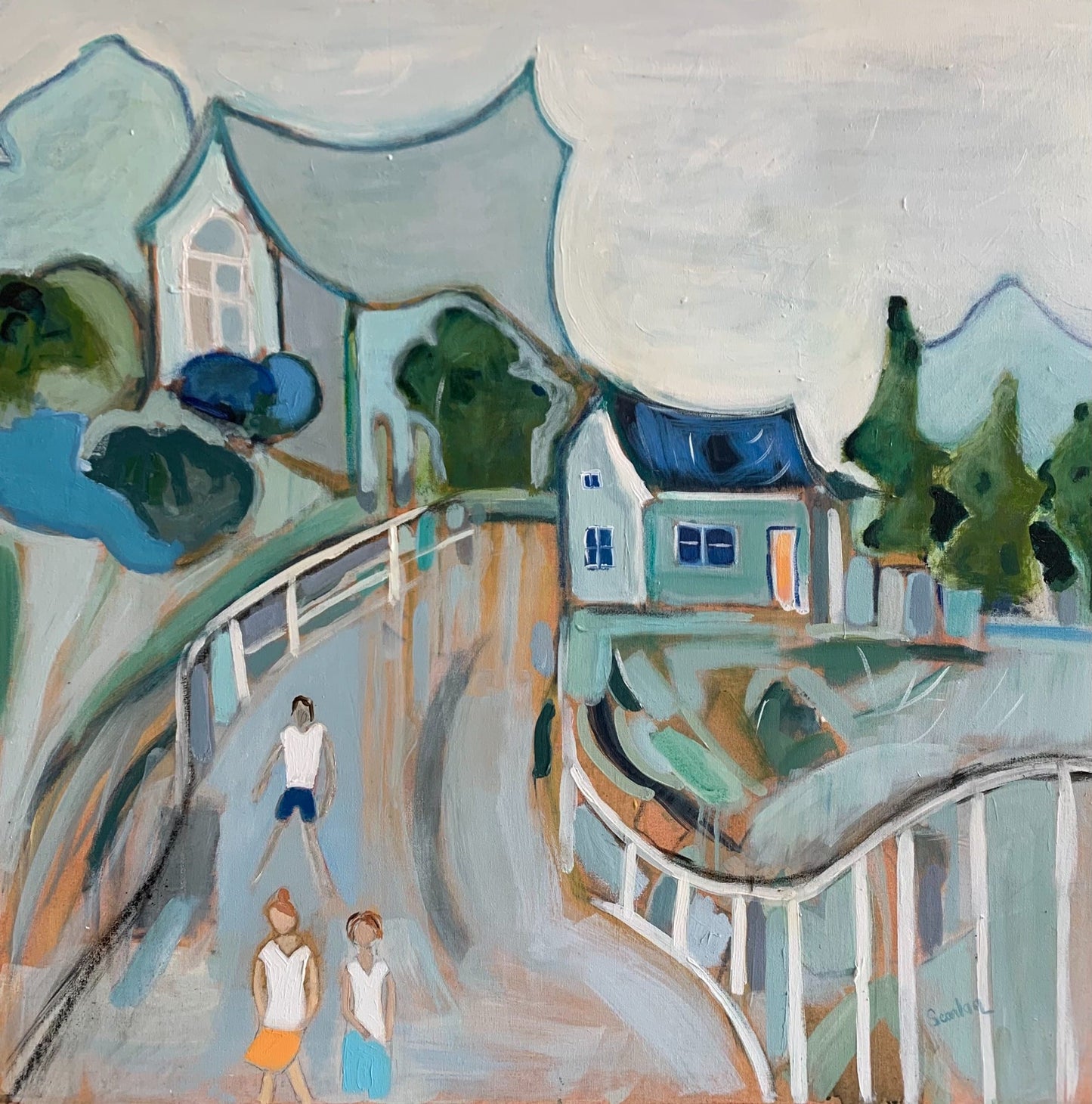 Acrylic artwork titled Malbaie, Quebec