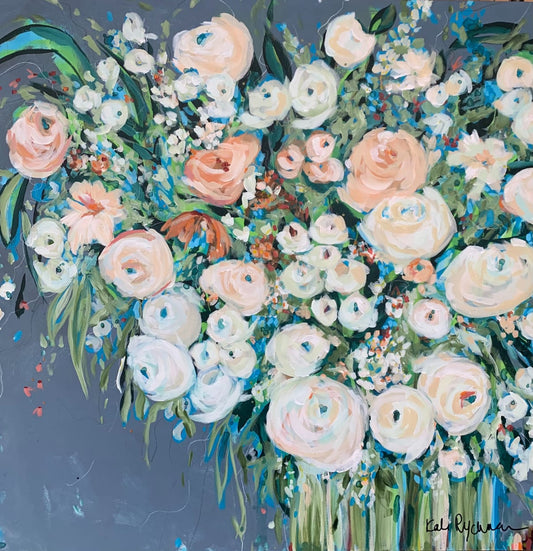 Acrylic artwork titled Flowers From Your Garden