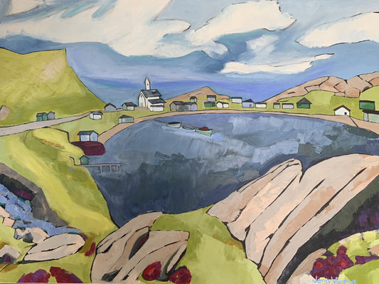 Oil artwork titled Little Bay, NL
