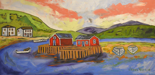 Oil artwork titled Bay L’Argent, NL