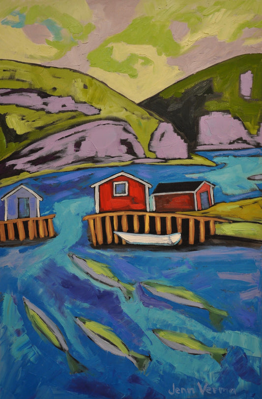 Oil artwork titled Cod Collapse