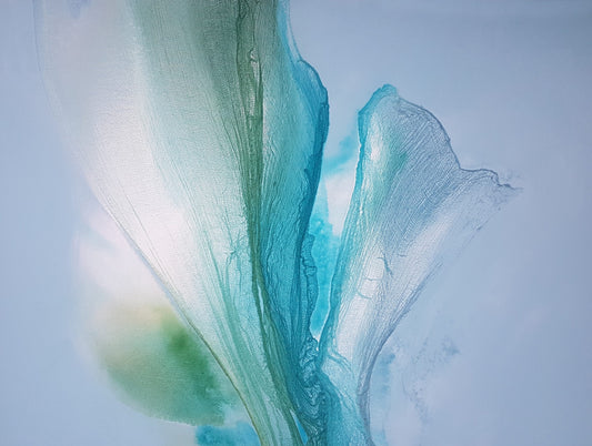 Acrylic and textile artwork titled Natures Style